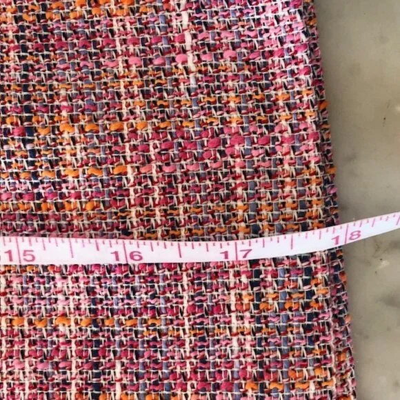 LOFT Pink Tweed A Line Petite Tailored Skirt 12P - Picture 15 of 15